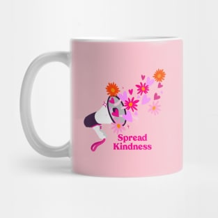 Spread Kindness: Loudspeaker with Flowers Mug